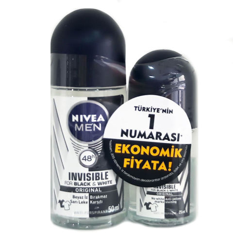 Nivea Men Insivible Black & White Power - Erkekler İçin Roll-On Deodorant Set Nivea Men Insivible Black & White Power - Erkekler İçin Roll-On Deodorant Set