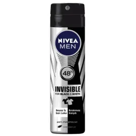 Nivea Men Insivible Power Black & White Power Sprey Deodorant 150ml - Nivea