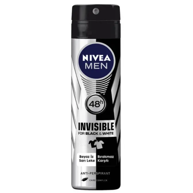 Nivea Men Insivible Power Black & White Power Sprey Deodorant 150ml - 1