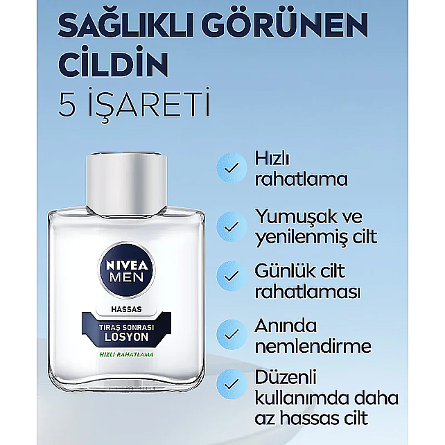 Nivea Men Sensitive - Hassas Cilt Tıraş Sonrası Losyon 100ml - 4