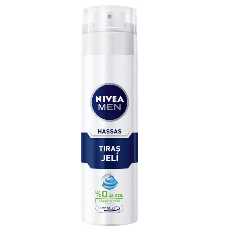 Nivea Men Sensitive Hassas Ciltler İçin Tıraş Jeli 200ml Nivea Men Sensitive Hassas Ciltler İçin Tıraş Jeli 200ml