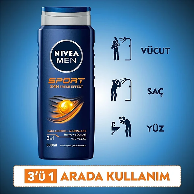 Nivea Men Sport - Duş Jeli 500ml - 4