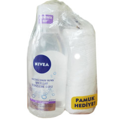 Nivea - Nivea Micellair Makyaj Temizleme Suyu 400ml & Disk Pamuk Hediye Nivea - Nivea Micellair Makyaj Temizleme Suyu 400ml & Disk Pamuk Hediye
