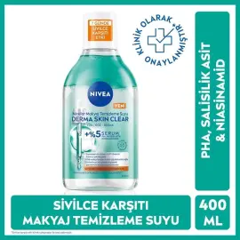 Nivea Micellar Derma Skin Clear - Sivilce Karşıtı Makyaj Temizleme Suyu 400ml - 2