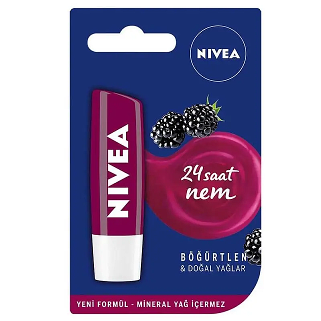 Nivea Nemlendirici Dudak Kremi - Böğürtlen & Doğal Yağlar 4,8g - 1