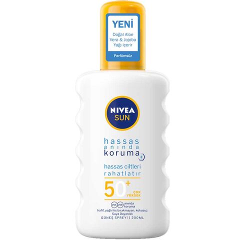 Nivea Sun Protect Sensitive SPF 50+ - Hassas Ciltler İçin Güneş Koruyucu Sprey 200ml Nivea Sun Protect Sensitive SPF 50+ - Hassas Ciltler İçin Güneş Koruyucu Sprey 200ml