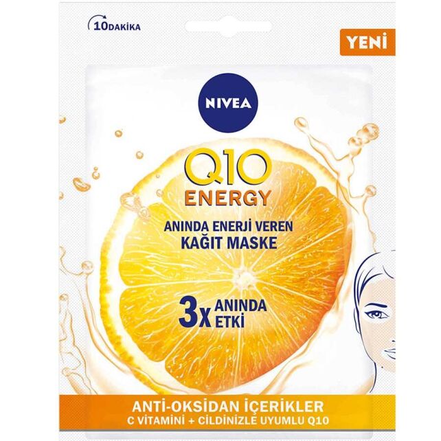 Nivea Q10 Energy Kağıt Maske Nivea Q10 Energy Kağıt Maske