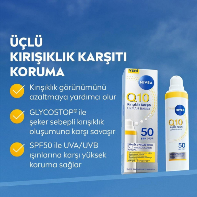 Nivea Q10 Kırışıklık Karşıtı Uzman Bakım SPF 50+ Gündüz Bakım Kremi 40ml - 2