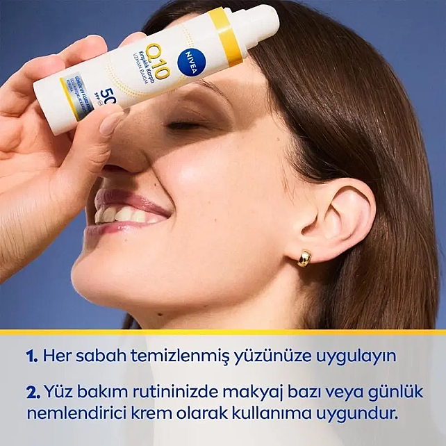 Nivea Q10 Kırışıklık Karşıtı Uzman Bakım SPF 50+ Gündüz Bakım Kremi 40ml - 6