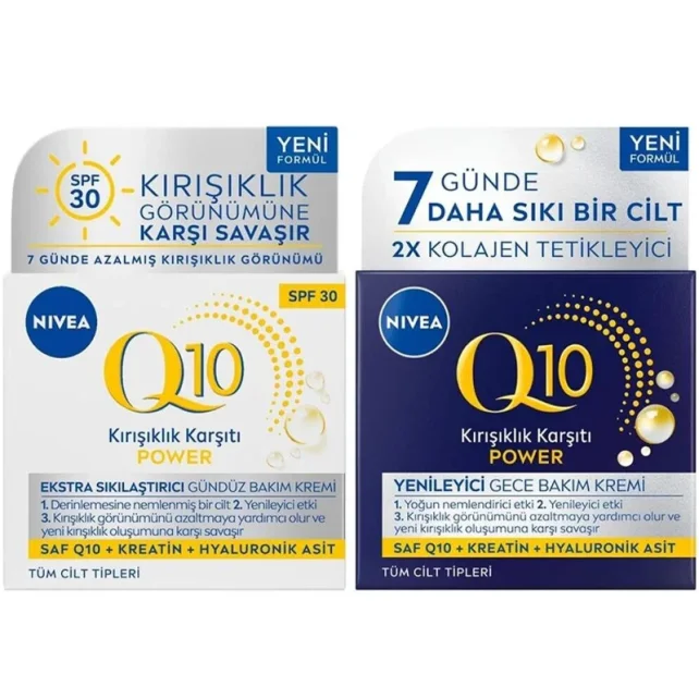 Nivea Q10 Power Kırışıklık Karşıtı Gece ve Gündüz Kremi Seti - 1