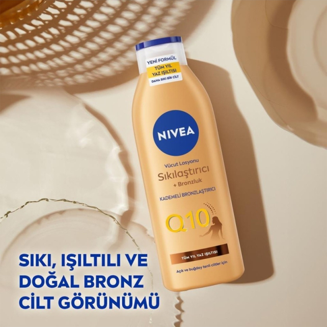 Nivea Q10 Sıkılaştırıcı ve Bronzlaştırıcı Vücut Losyonu 250ml - 3