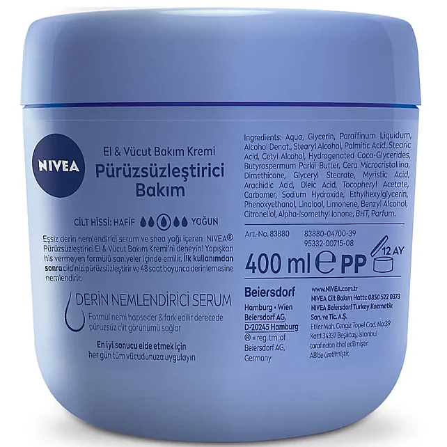 Nivea Smooth Sensation El ve Vücut Bakım Kremi 400ml - 4
