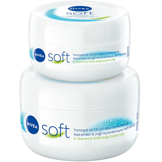 Nivea Soft Nemlendirici Bakım Kremi 300ml - Soft Krem 50ml Hediyeli - 1