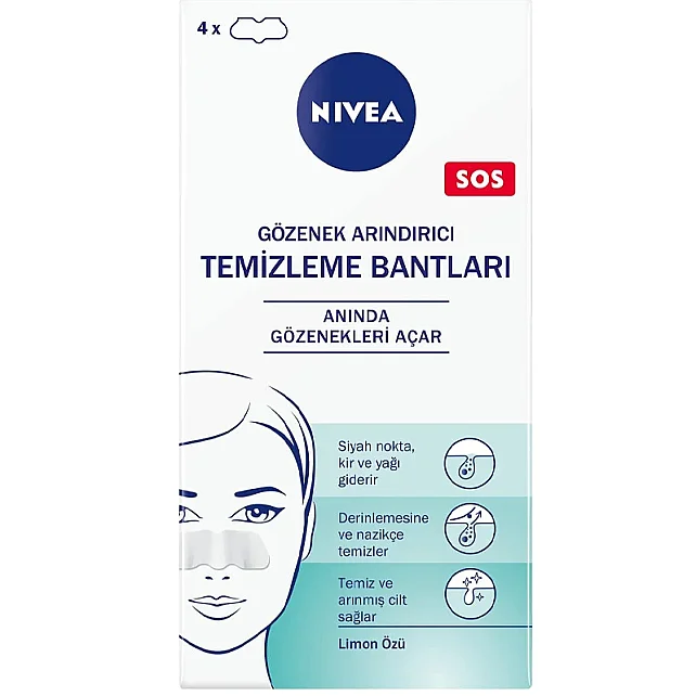 Nivea Sos Siyah Nokta & T Bölgesi Temizleyici Bantlar 4 Adet - 1