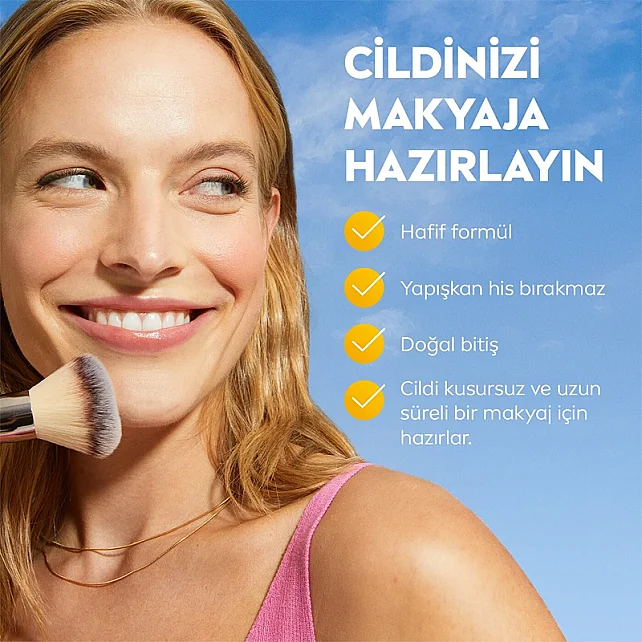 Nivea Sun 2'ın 1 Primer Daily Uv Serum SPF 50 - Nemlendirici Makyaj Bazı 30ml - 3