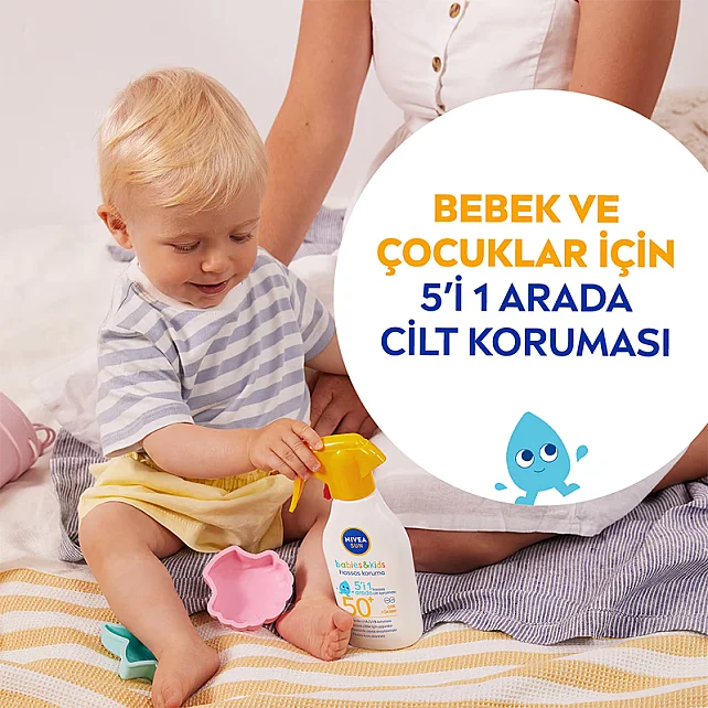 Nivea Sun Babies & Kids SPF 50+ Bebek ve Çocuk Sprey Güneş Koruyucu 250ml - 3