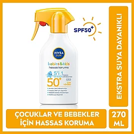 Nivea Sun Babies & Kids SPF 50+ Bebek ve Çocuk Sprey Güneş Koruyucu 250ml - 6
