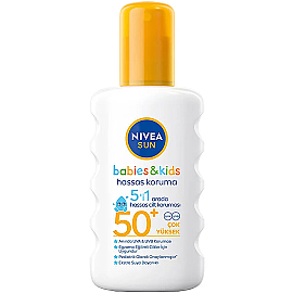 Nivea Sun Babies & Kids SPF 50+ Hassas Koruma - Çocuklar İçin Yüksek Koruyucu Güneş Spreyi 200ml - Nivea