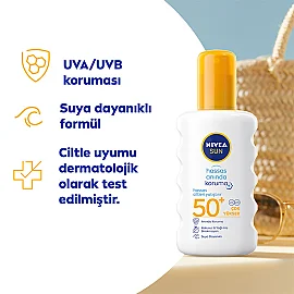 Nivea Sun Hassas Koruma SPF 50+ Hassas Ciltler için Güneş Koruyucu 200ml - 2