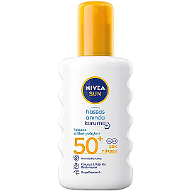 Nivea Sun Hassas Koruma SPF 50+ Hassas Ciltler İçin Güneş Koruyucu 200ml - 1