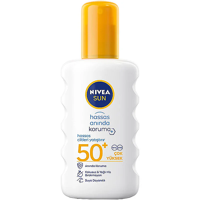 Nivea Sun Hassas Koruma SPF 50+ Hassas Ciltler İçin Güneş Koruyucu 200ml - 1