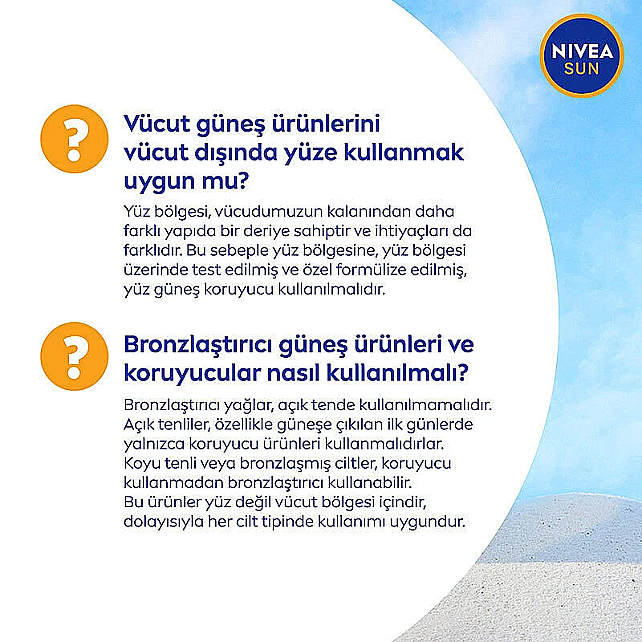 Nivea Sun Hassas Koruma SPF 50+ Hassas Ciltler İçin Güneş Koruyucu 200ml - 6