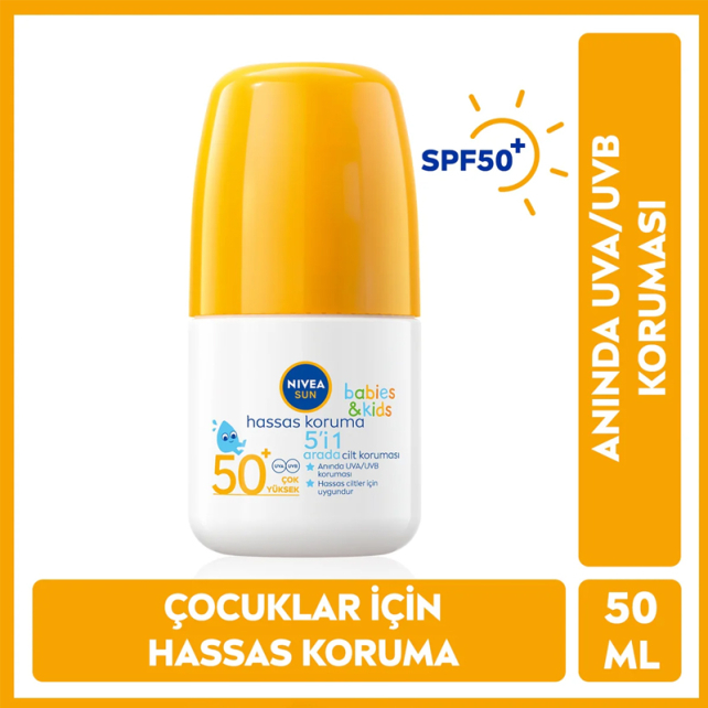 Nivea Sun Kids & Babies SPF 50 Bebek ve Çocuk Roll-On Güneş Koruyucu 50ml - 3