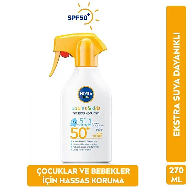 Nivea Sun Kids & Babies SPF 50+ Bebek ve Çocuk Güneş Spreyi 270ml - 2