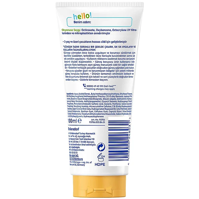 Nivea Sun Kids SPF 50+ Çocuklar için Yüksek Koruyucu Güneş Kremi 100ml - 6