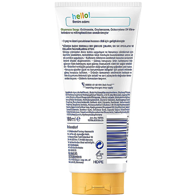 Nivea Sun Kids SPF 50+ Çocuklar İçin Yüksek Koruyucu Güneş Kremi 100ml - 6