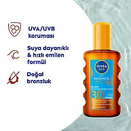 Nivea Sun Koruma & Bronzluk SPF 30 Güneş Yağı 200ml - 2