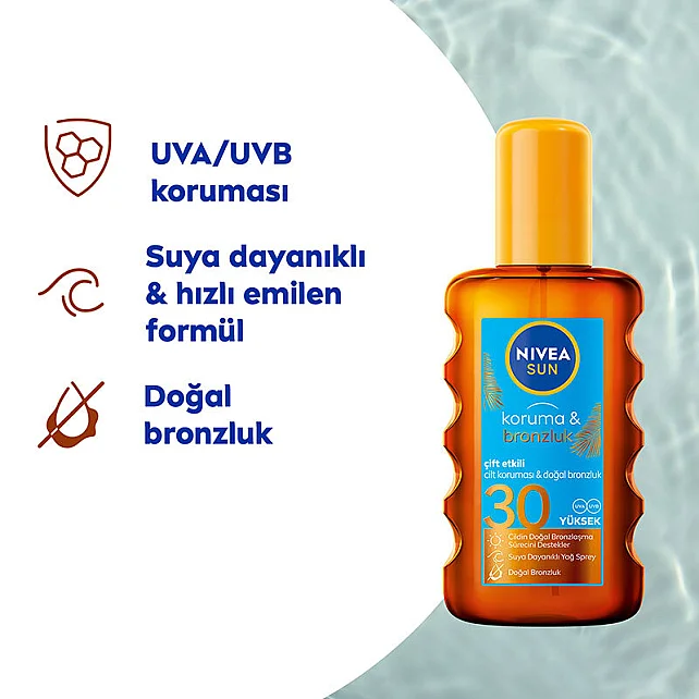 Nivea Sun Koruma & Bronzluk SPF 30 Güneş Yağı 200ml - 2