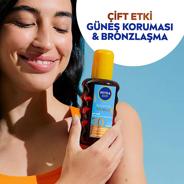Nivea Sun Koruma & Bronzluk SPF 30 Güneş Yağı 200ml - 3