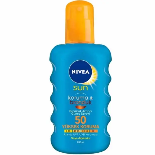 Nivea Sun Koruma & Bronzluk SPF 50 - Bronzluk Arttırıcı Güneş Spreyi 200ml - 1