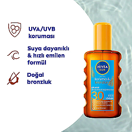 Nivea Sun Koruma & Bronzluk SPF 30 Güneş Yağı 200ml - 2
