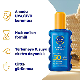 Nivea Sun Koruma & Ferahlık SPF 50 Güneş Sprey 200ml - 2