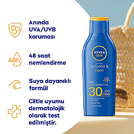 Nivea Sun Koruma & Nem SPF 30 Güneş Losyonu 200ml - 2