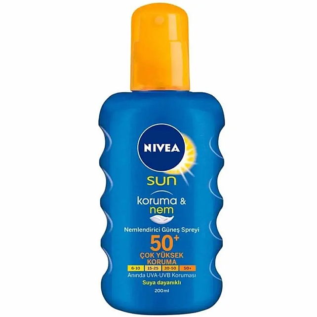 Nivea Sun Koruma & Nem SPF 50+ Nemlendirici Güneş Koruyucu Sprey 200ml - 1