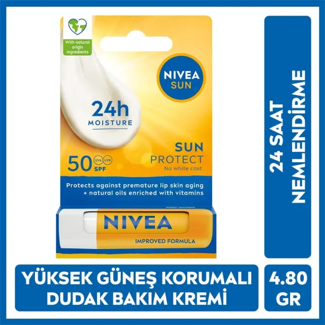 Nivea Sun Protect SPF 50+ Yüksek Güneş Korumalı Dudak Bakım Kremi 4.80g - 2
