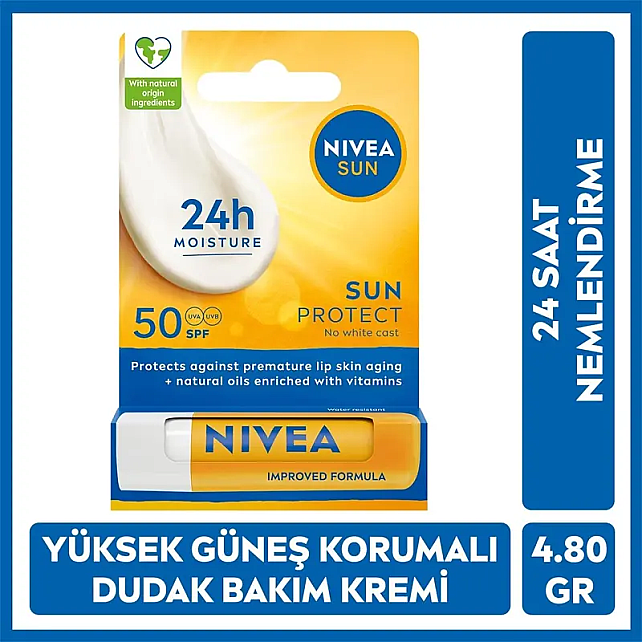 Nivea Sun Protect SPF 50+ Yüksek Güneş Korumalı Dudak Bakım Kremi 4.80gr - 2