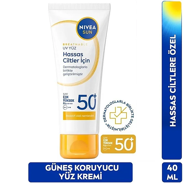 Nivea Sun SPF 50 Hassas Cilt Yüz Güneş Kremi 50ml - 3