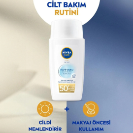 Nivea Sun SPF 50+ Yüksek Güneş Koruyucu - Hafif Doku 50ml - 2