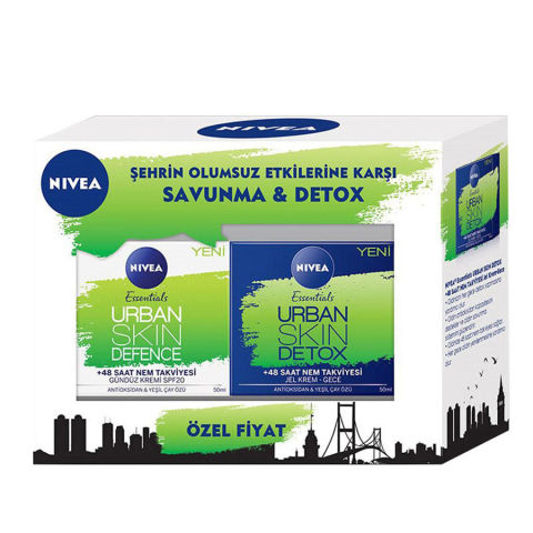 Nivea Urban Detox Gündüz Bakım Kremi 50ml & Gece Bakım Kremi 50ml Nivea Urban Detox Gündüz Bakım Kremi 50ml & Gece Bakım Kremi 50ml