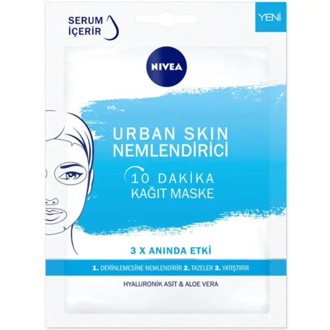 Nivea Urban Skin Nemlendirici 10 Dakikada Kağıt Maske 28gr - 1