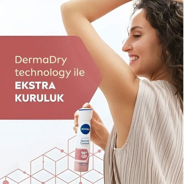 Nivea Women Derma Control Clinical Sprey Deodorant 150ml & Creme Care Duş Jeli 250ml - 2