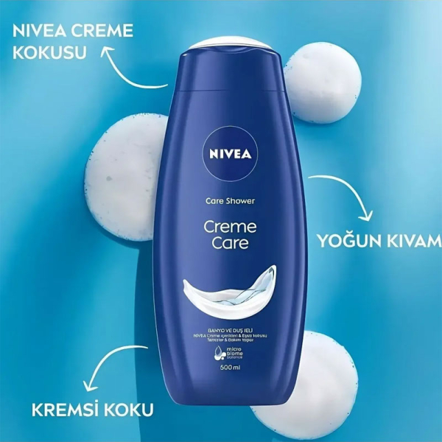 Nivea Women Derma Control Clinical Sprey Deodorant 150ml & Creme Care Duş Jeli 250ml - 3