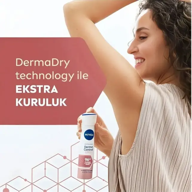 Nivea Women Derma Control Clinical Sprey Deodorant 150ml & Creme Care Duş Jeli 250ml - 2