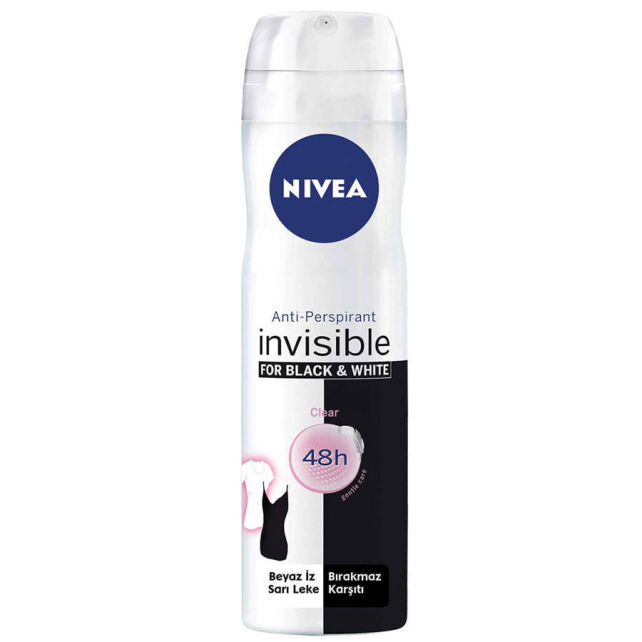Nivea Women Insivible Black & White Clear Sprey Deodorant 150ml Nivea Women Insivible Black & White Clear Sprey Deodorant 150ml