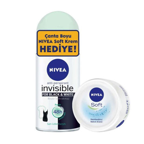 Nivea Women Invisible Black&White Fresh Roll-on &Sof Nemlendirici 50ml Nivea Women Invisible Black&White Fresh Roll-on &Sof Nemlendirici 50ml