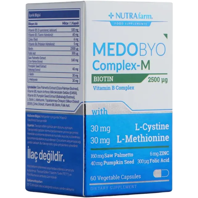 Nutrafarm Medobyo Complex-M - Erkekler İçin Takviye Edici Gıda 60 Kapsül - 3